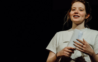 Utrinki z bralnih uprizoritev 10-minutnih besedil študentov AGRFT <em>Foto: Maša Pirc</em>