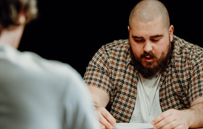 Utrinki z bralnih uprizoritev 10-minutnih besedil študentov AGRFT <em>Foto: Maša Pirc</em>