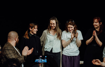 Utrinki z bralnih uprizoritev 10-minutnih besedil študentov AGRFT <em>Foto: Maša Pirc</em>