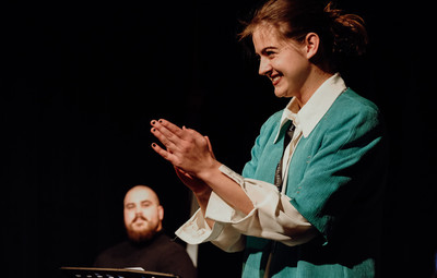 Utrinki z bralnih uprizoritev 10-minutnih besedil študentov AGRFT <em>Foto: Maša Pirc</em>