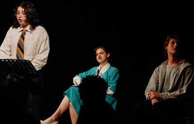 Utrinki z bralnih uprizoritev 10-minutnih besedil študentov AGRFT <em>Foto: Maša Pirc</em>