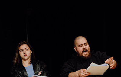 Utrinki z bralnih uprizoritev 10-minutnih besedil študentov AGRFT <em>Foto: Maša Pirc</em>