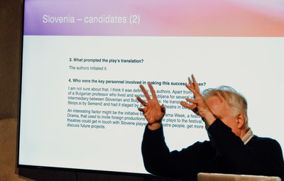 Utrinki s predstavitve raziskave Dramatika manjših evropskih jezikov v mednarodnem prostoru: zgodbe o uspehu <em>Foto: Maša Pirc</em>