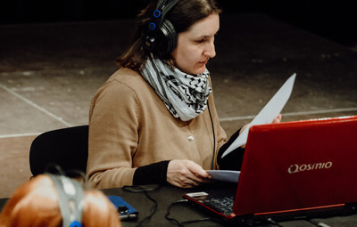 Utrinki z intermedijske raziskave Od koncepta do uprizoritvenega besedila <em>Foto: Maša Pirc</em>