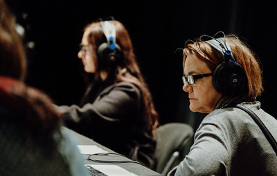 Utrinki z intermedijske raziskave Od koncepta do uprizoritvenega besedila <em>Foto: Maša Pirc</em>